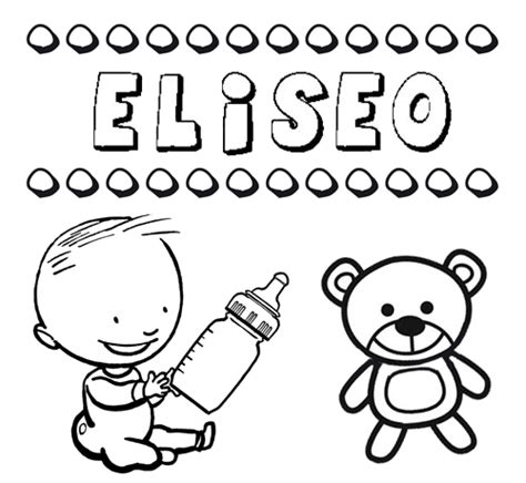 Dibujo del nombre Eliseo para colorear, pintar e imprimir