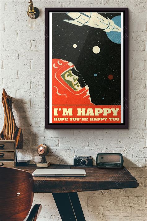 David Bowie Im Happy Hope Youre Happy Too Canvas Framed Matte Canvas