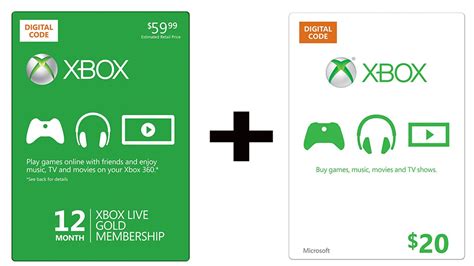 Buy A Year Of Live Gold Get A 20 Xbox T Card