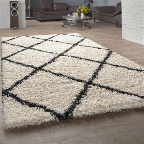 Ein hochflor teppich entscheidet sich im wesentlichen in zwei dingen von anderen „herkömmlichen teppichen. Hochflor-Teppich Skandi-Look Rauten | teppich.de