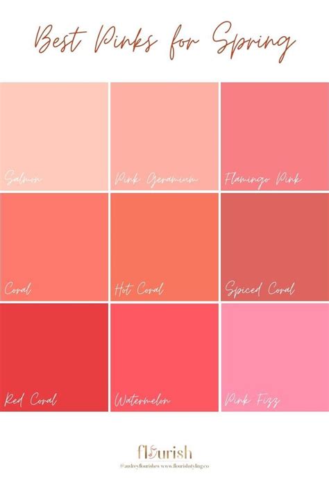 Best Pinks For Springs Light Spring Colors Warm Spring Colors True