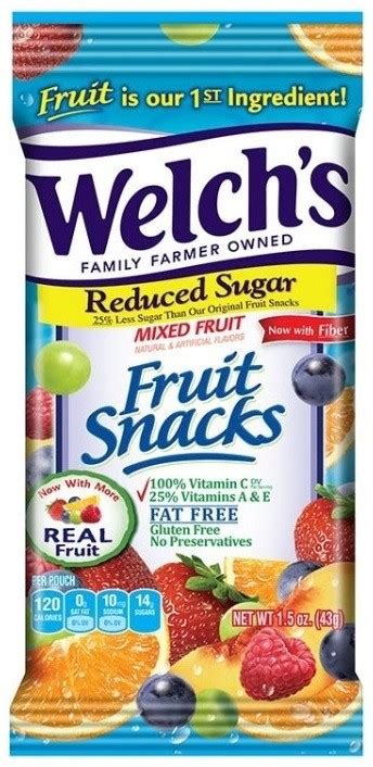 Welchs Fruit Snacks Mixed Fruit Reduced Sugar