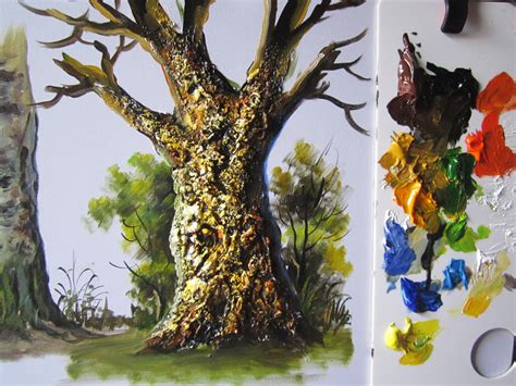 Groß rahmen dekor stammbaum collage sticker zuhause wohnzimmer acryl. My Painting Process "How to paint a tree in acrylics ...
