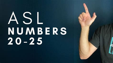 Numbers 20 25 In Asl American Sign Language For Beginners Youtube