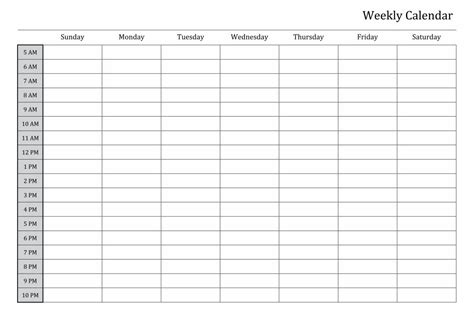 9 Best Images Of Printable Blank Weekly Time Slots Calendar Weekly