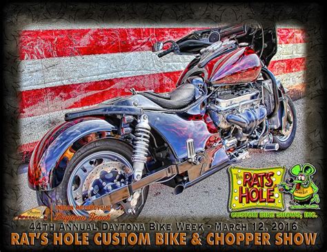 An Advertisement For The Rats Hole Custom Bike And Chopper Show