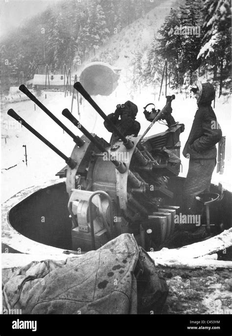 German Flak In Italy 1945 Stock Photo Alamy