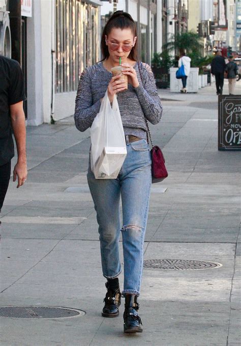 Her street style is enviable yet attainable, thanks to her knack for balancing out designer pieces with. Bella Hadid in Ripped Jeans - Shopping in Los Angeles, 12 ...