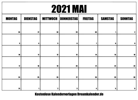 Kalender Mai 2021