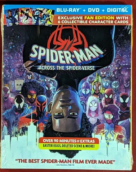 Spider Man Across The Spider Verse Target Blu Ray Dvd W Char Cards
