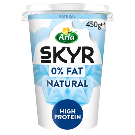 Arla Skyr Natural Icelandic Style Yogurt 450g Low Fat And Fat Free