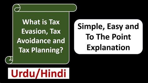 What Is Tax Evasion Tax Avoidance Tax Planning Explanation With