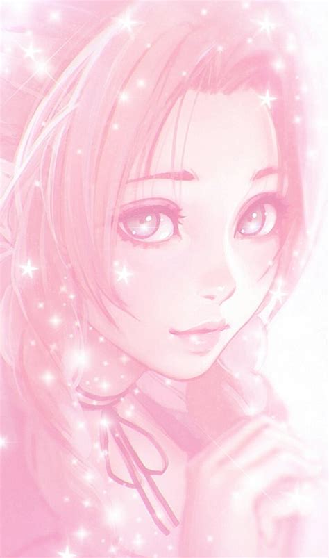Kawaii Pink Anime Girl Wallpaper