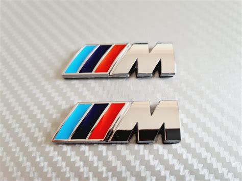 Bmw M Sport Wing Badge Chrome Pair