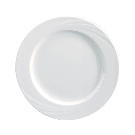 Donna Plate Flat Round With Rim Relief 20cm Ambience