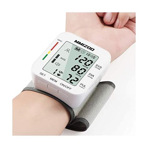Mmizoo Blood Pressure Monitor Large Lcd Display And Adjustable Wrist Cuff