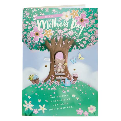Buy Boxed Hugs Bear Mothers Day Card Bear Under Tree For Gbp 199