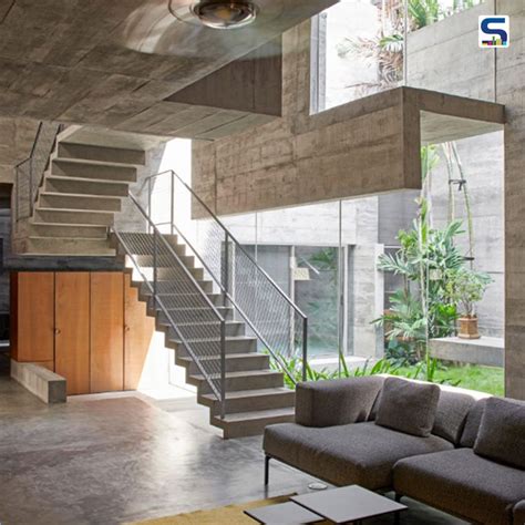 Inside Matharoo Associates Stunning Folded Concrete Home In Chennai