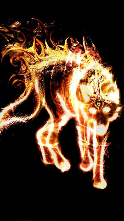 Fire Wolf Wallpaper