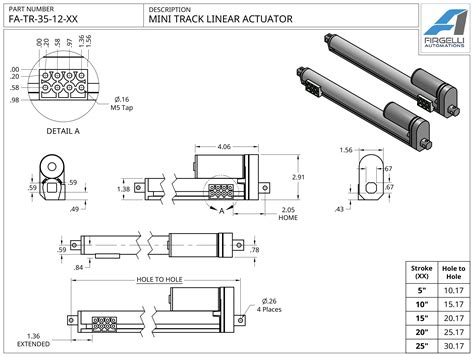 Mini Track Linear Actuators 12v Dc Firgelli Automations