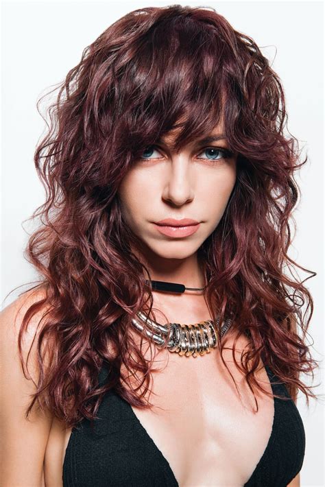 Hairstyles For Long Curly Hair With Bangs