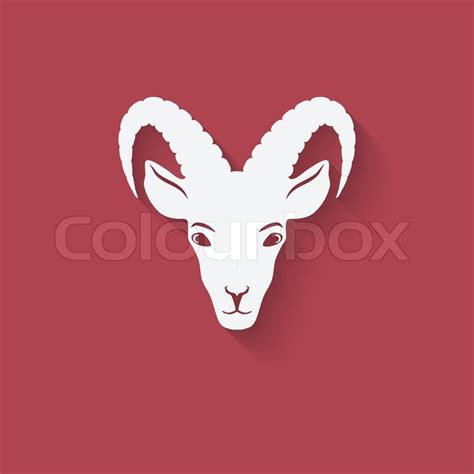 goat head symbol vector stock vector colourbox
