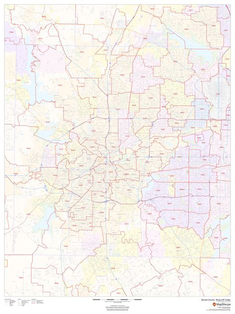 Tarrant County Map Texas Zip Codes