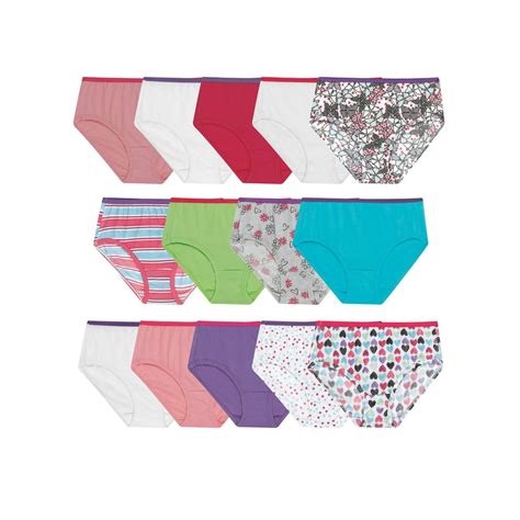 Hanes Hanes Girls Underwear 14 Pack Tagless Super Soft Cotton Brief