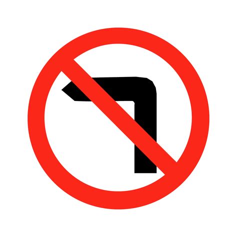No Left Turn Safety Sign Traffic Sign From Bigdug Uk Clipart Best