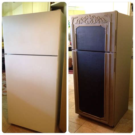 Fridge Makeover Annie Sloan Chalk Paint In French Linen And