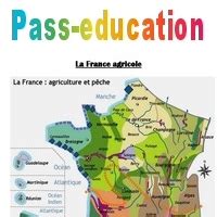 Carte de la France agricole - Ce2 cm1 cm2 - Pass Education