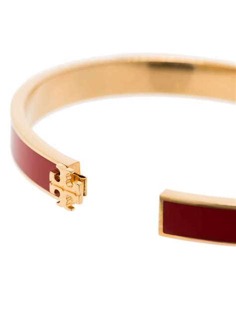 Tory Burch Gold And Red Kira Double T Bracelet For Women 78418712 At