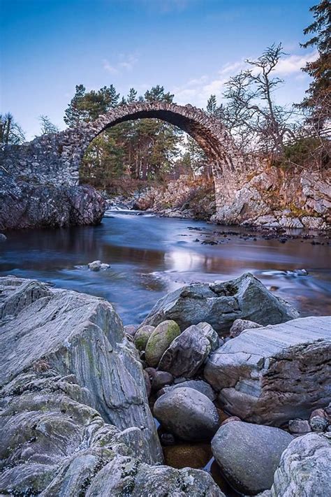 Old Packhorse Bridge In Carrbridge Scotland Foreign Travel Mystery