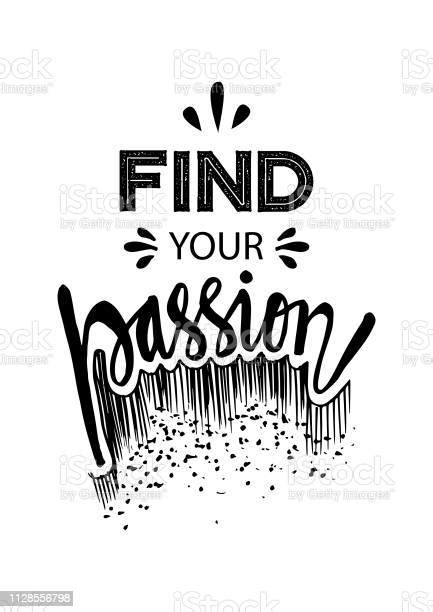 Find Your Passion Motivational Quote Stock Illustration Download Image Now Abstract
