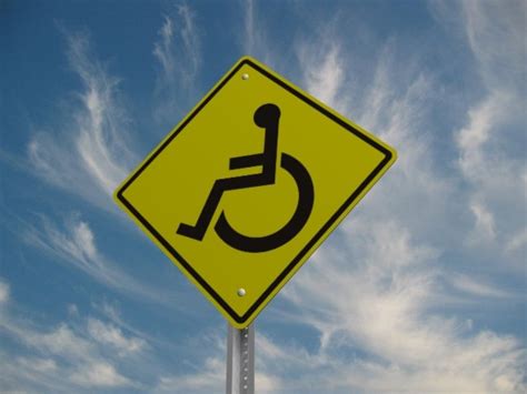 Traffic control signal ahead sign. wheelchair crossing street sign max