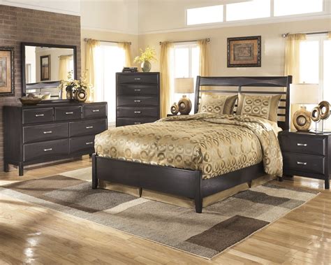 Sleep within the rich contemporary style and comfort of the kira bedroom collection. Ashley Kira 6PC Bedroom Set Queen Panel Bed Dresser Mirror ...