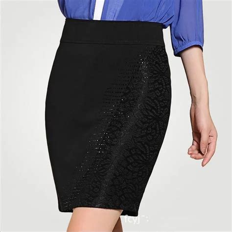 2016 Autumn Winter Lace Skirt Women Package Hip High Waist Profession Plus Size Skirts In Skirts
