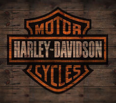 Download Wooden Harley Davidson Logo 2160 X 1920 Wallpapers 4643389