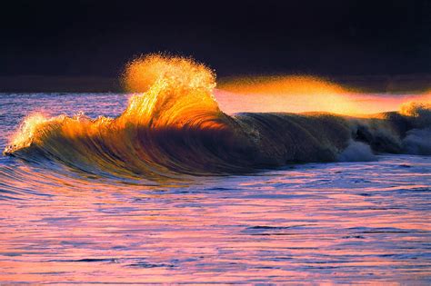 Backwash Wave Sunset At Pakala Beach Kauai Hawaii Brian Howell