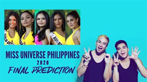 Miss Universe Philippines 2020 Final Prediction By Team Javalava Youtube