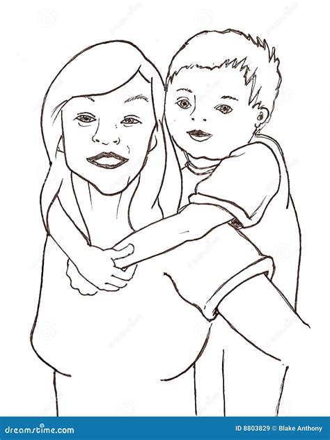Madre Y Niño Stock De Ilustración Ilustración De Mama 8803829