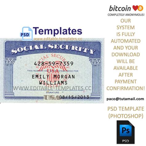 Those who are requesting updates to their social security record also cannot use the online service. Social Security Card Template Photoshop - Business ...