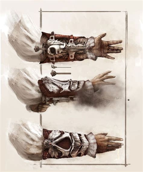 Assassins Creed II Hidden Gun And Hidden Blade Concept Art Designs
