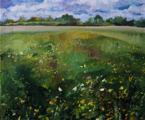 I Once Painted In Oil Flower Meadow Originalpainting