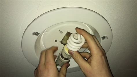 How To Replace A Lightbulb Of A Ceiling Lamp E27 Socket Light Bulb