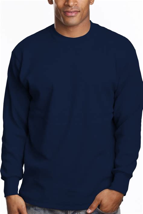 Pro 5 Super Heavy Mens Long Sleeve T Shirtnavy Blue4xl Tall