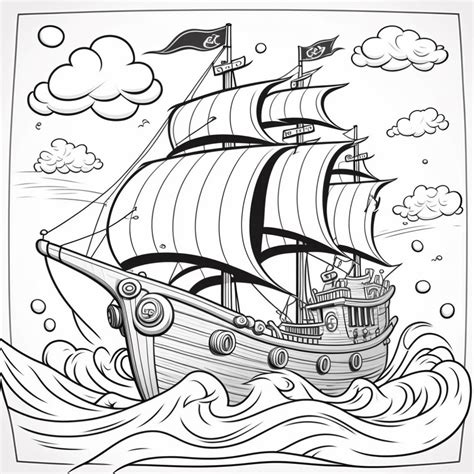 "piratenschiff" ausmalbild