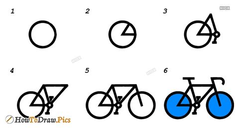 How To Draw A Cycle Step By Step Pictures