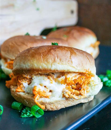 Buffalo Chicken Sliders Are Made With Shredded Chicken
