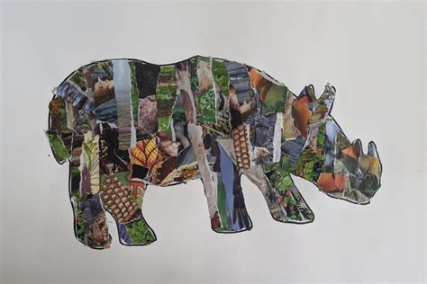 Art Activity Endangered Animal Collages Halsey Institute Of